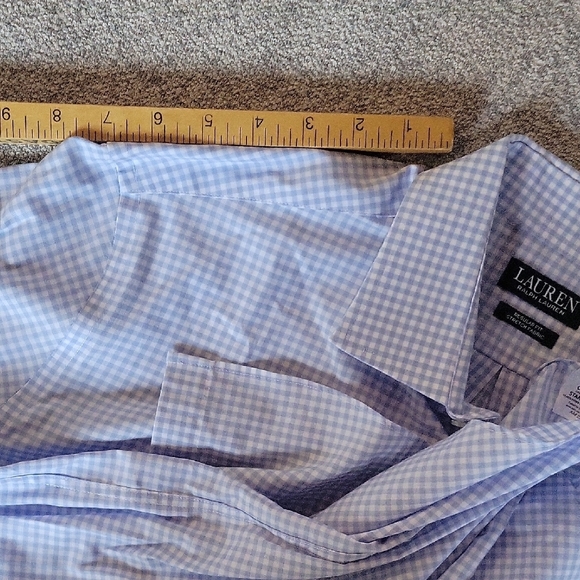 Lauren Ralph Lauren Blue Dress Shirt Gingham Pattern Size L 16 1/2. ..34/35 - Picture 8 of 8